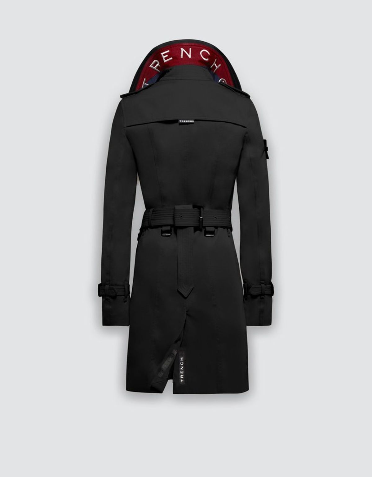 트렌치런던(TRENCH LONDON) 슬림 트렌치 코트(BLACK/FLAG/SILVER)