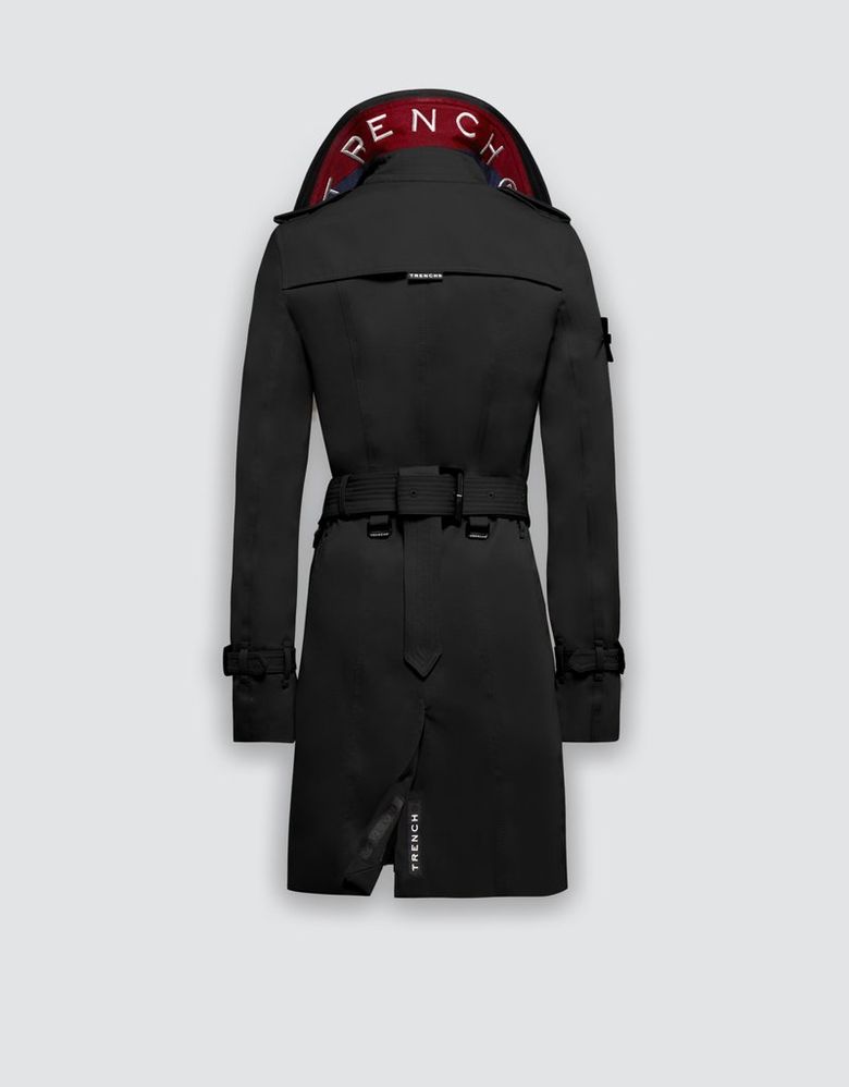 슬림 트렌치 코트(BLACK/FLAG/SILVER)