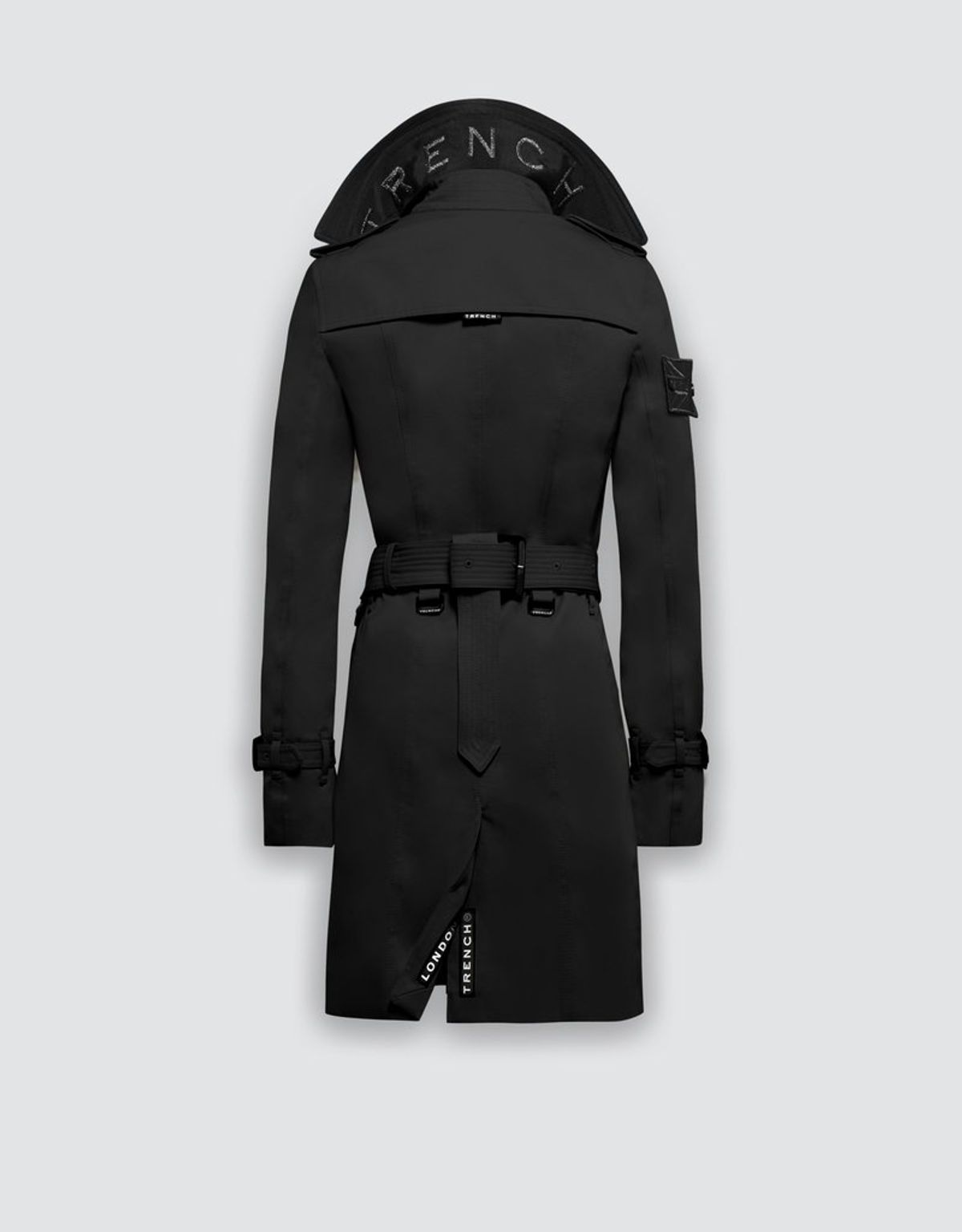 트렌치런던(TRENCH LONDON) 슬림 트렌치 코트(BLACK/BLACK/GRANITE)