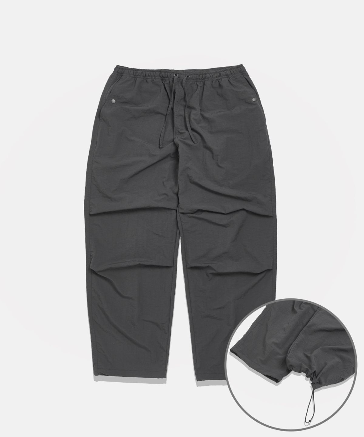 에스피오나지(ESPIONAGE) Nylon Warm Up Pants Dark Grey