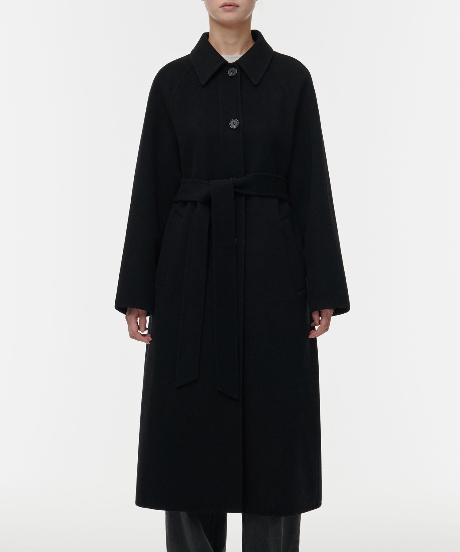 コート MUSINSA STANDARD Women's Cashmere Blend Balmacan Robe Coat D MUSINSA公式 | MUSINSA STANDARD WOMAN Women's Cashmere Blend