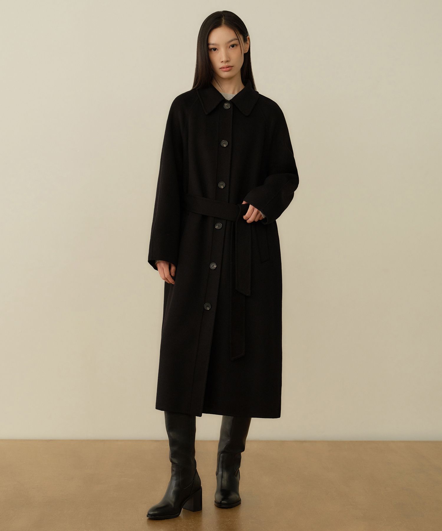 UNDECORATED wool cashmere coatブラック 日本製 MF Wool Melton Coat | UNDECORATED (Women)/アンデ