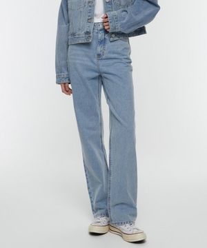 우먼즈 스트레이트 데님 팬츠 [라이트 인디고]