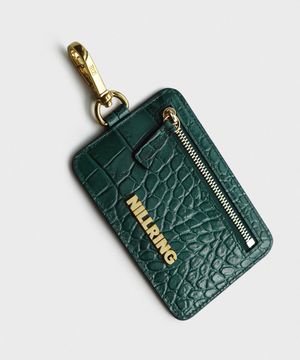 오후 두시 카드지갑_딥그린 크로커