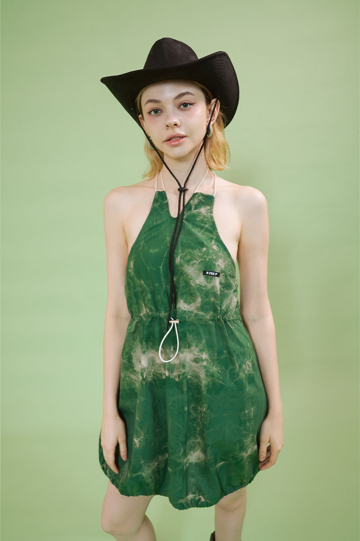 비피피(BFEEP) tassel one piece _ tie dye green