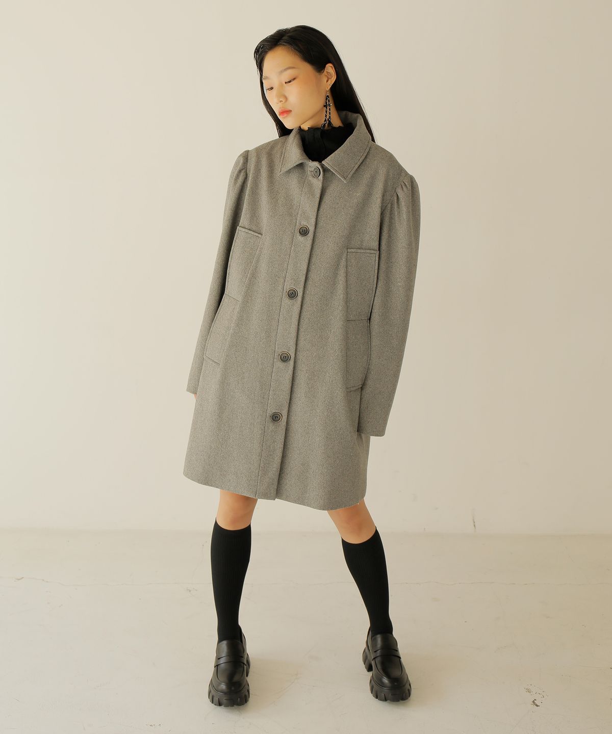 느와(NOIR) Double Pocket Coat