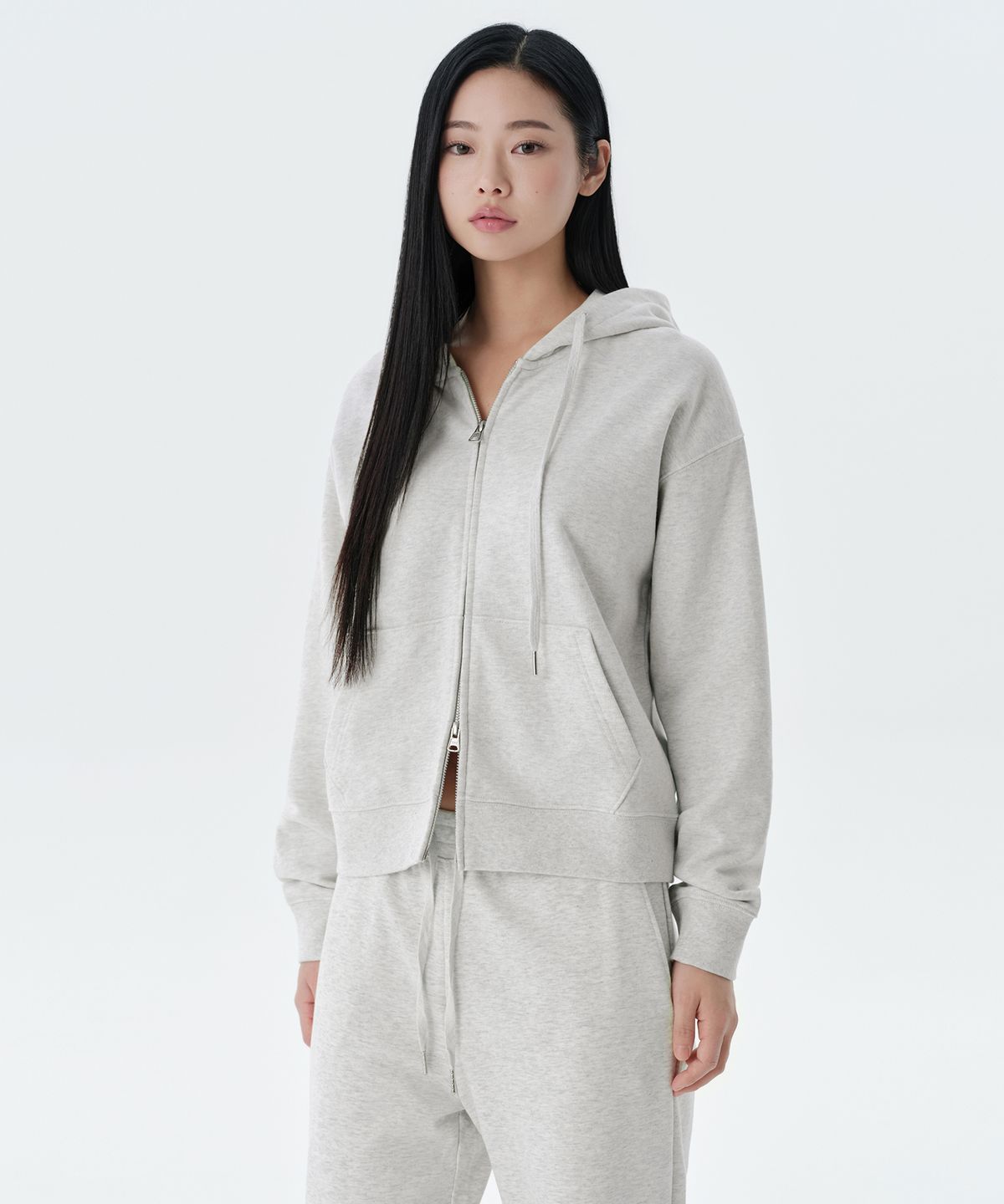 무신사 스탠다드 우먼(MUSINSA STANDARD WOMAN) 우먼즈 후디드 스웨트 집업 [오트밀]