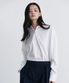 우먼즈 오버사이즈 실키 셔츠 [화이트]