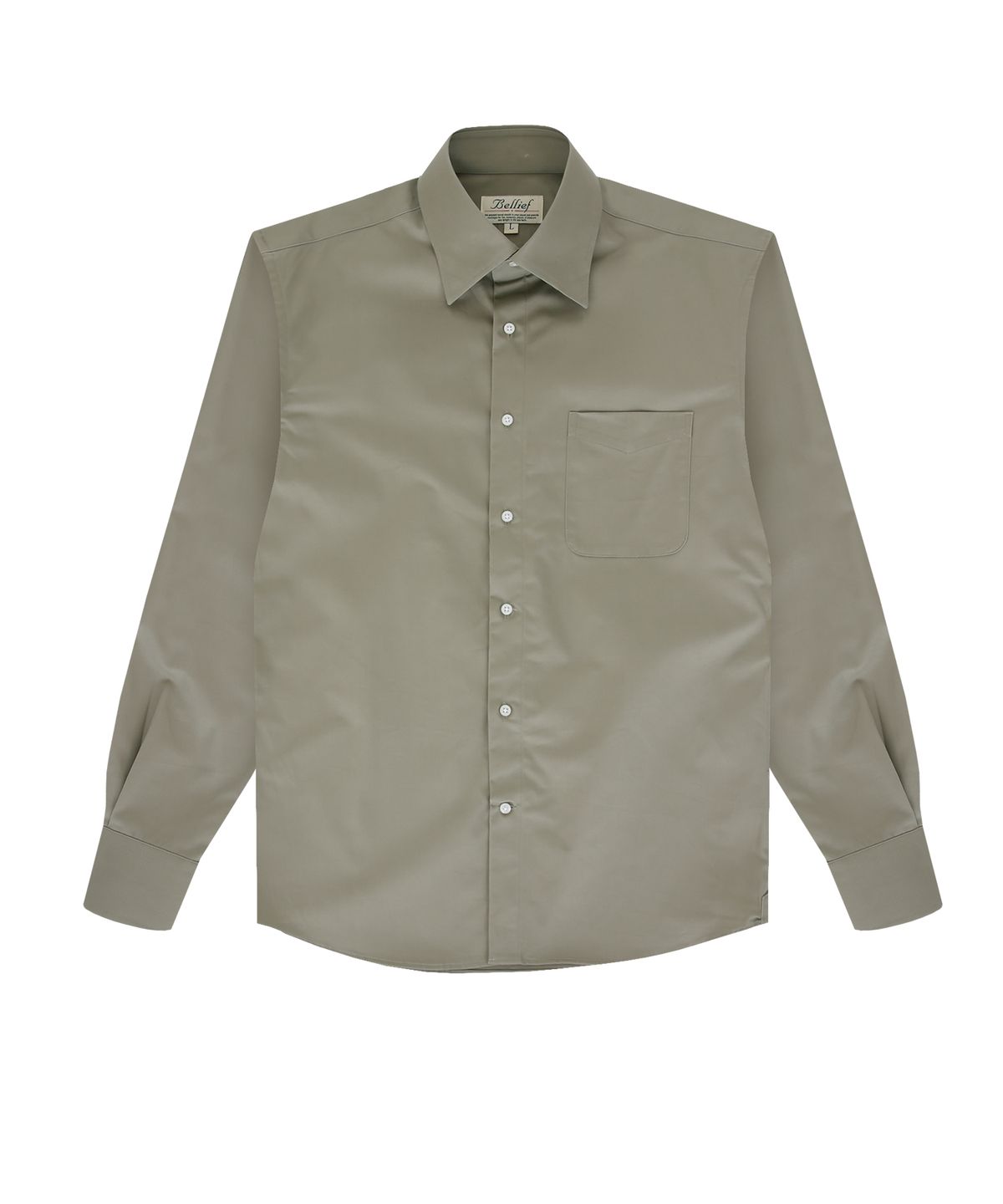 벨리프(BELLIEF) Essential Gaberdine cotton shirts (Olive)