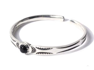 [Bs-008b ] 925 실버 원석 포인트 뱅글팔찌