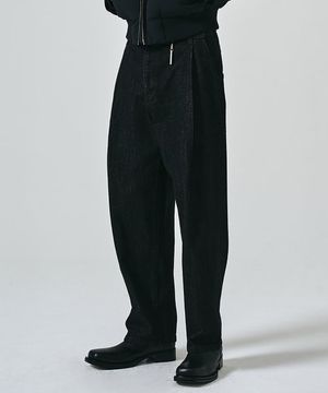 와이드 데님 팬츠 (블랙)