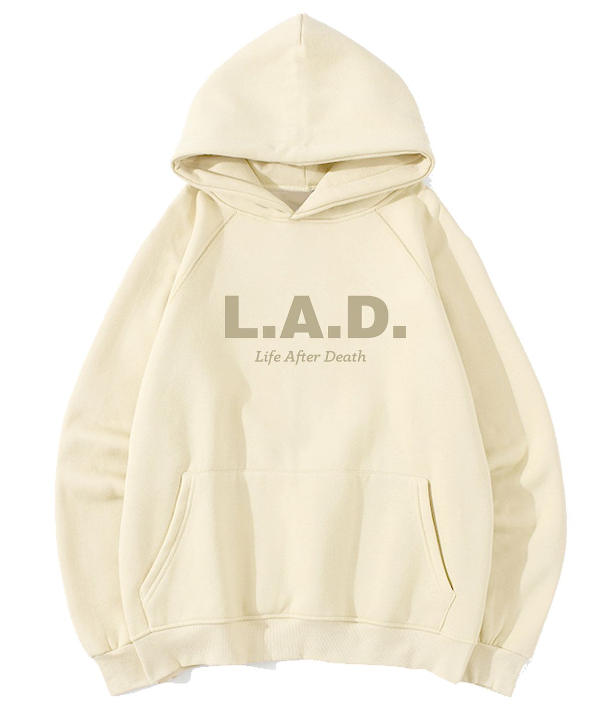 라드(LAD) LADH301 OG로고 기모 후드티 - 탄