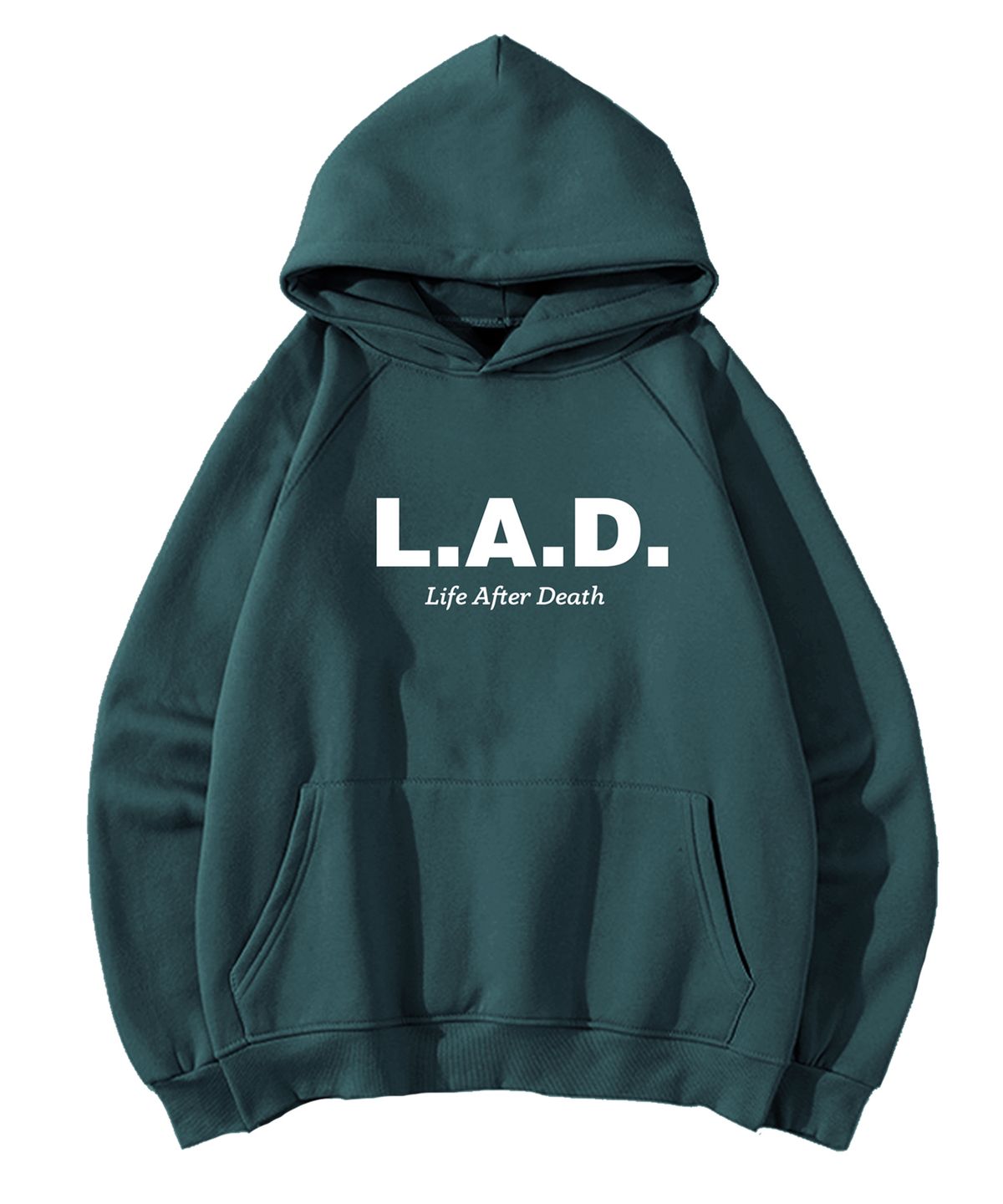 라드(LAD) LADH301 OG로고 기모 후드티 - 그린