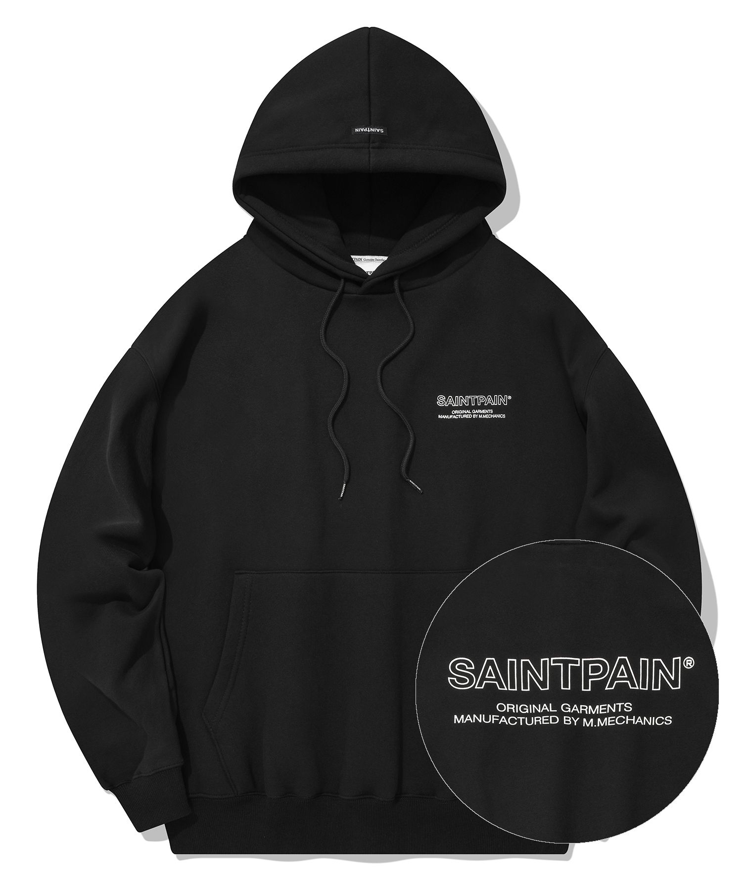 ★関税込★SAINTPAIN★SP OUTLINE LOGO HOO.D★パーカー★ MUSINSA | SAINTPAIN SP OUTLINE LOGO HOODIE - BLACK