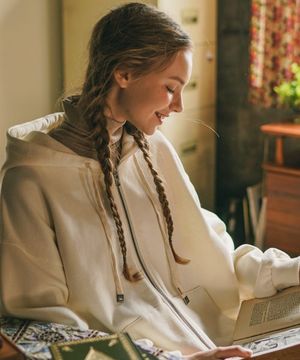 베이스라인 후드집업 크림 JIOT7536