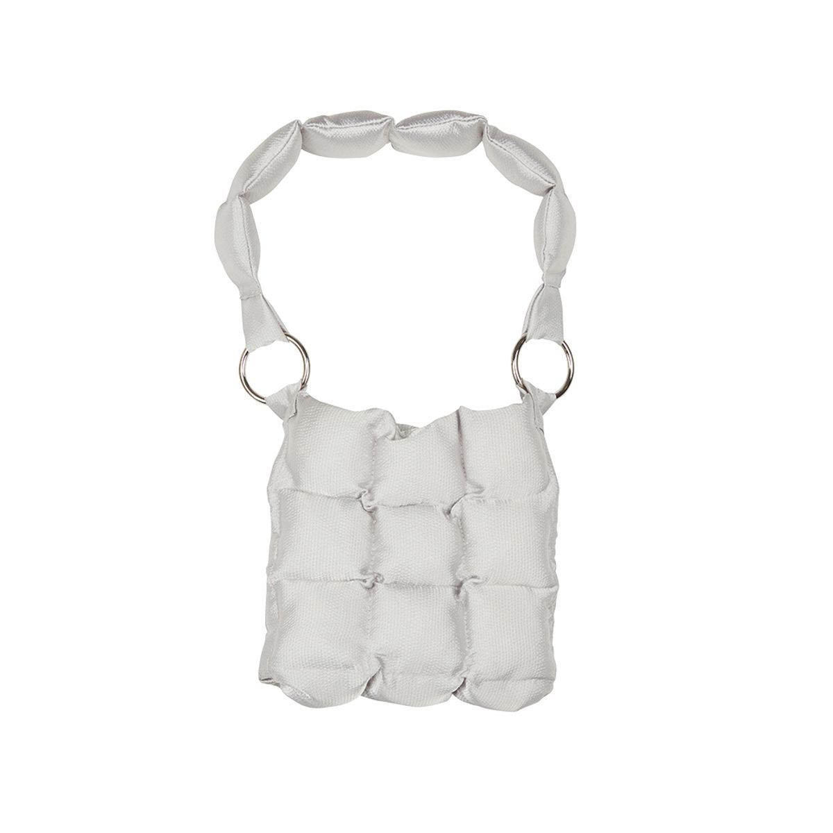 이지지(EEGEEGEE) GeeGee Puffer Bag (S) [Silver]