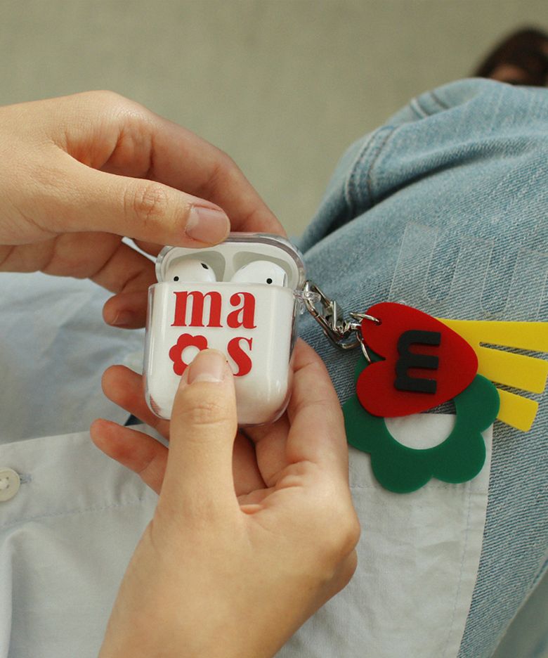 Airpods clear case _ flower mas