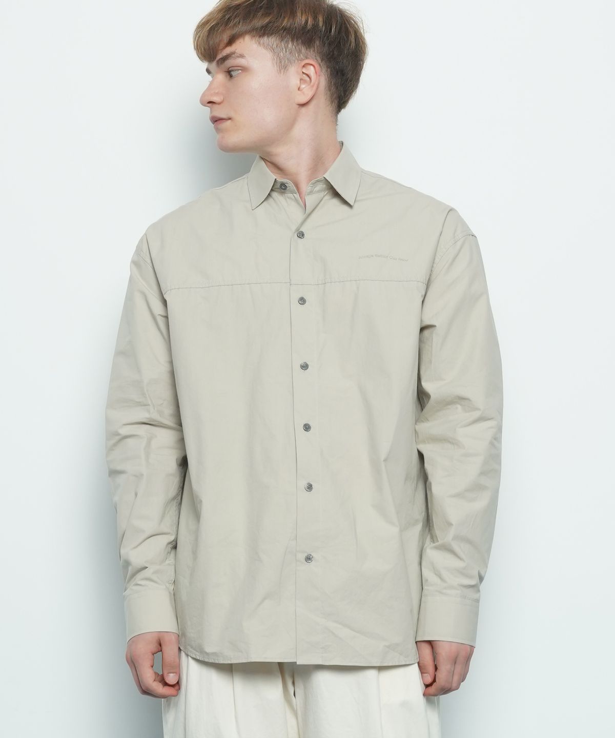 에이본(THE-ABON) M456 over washing cut shirt beige