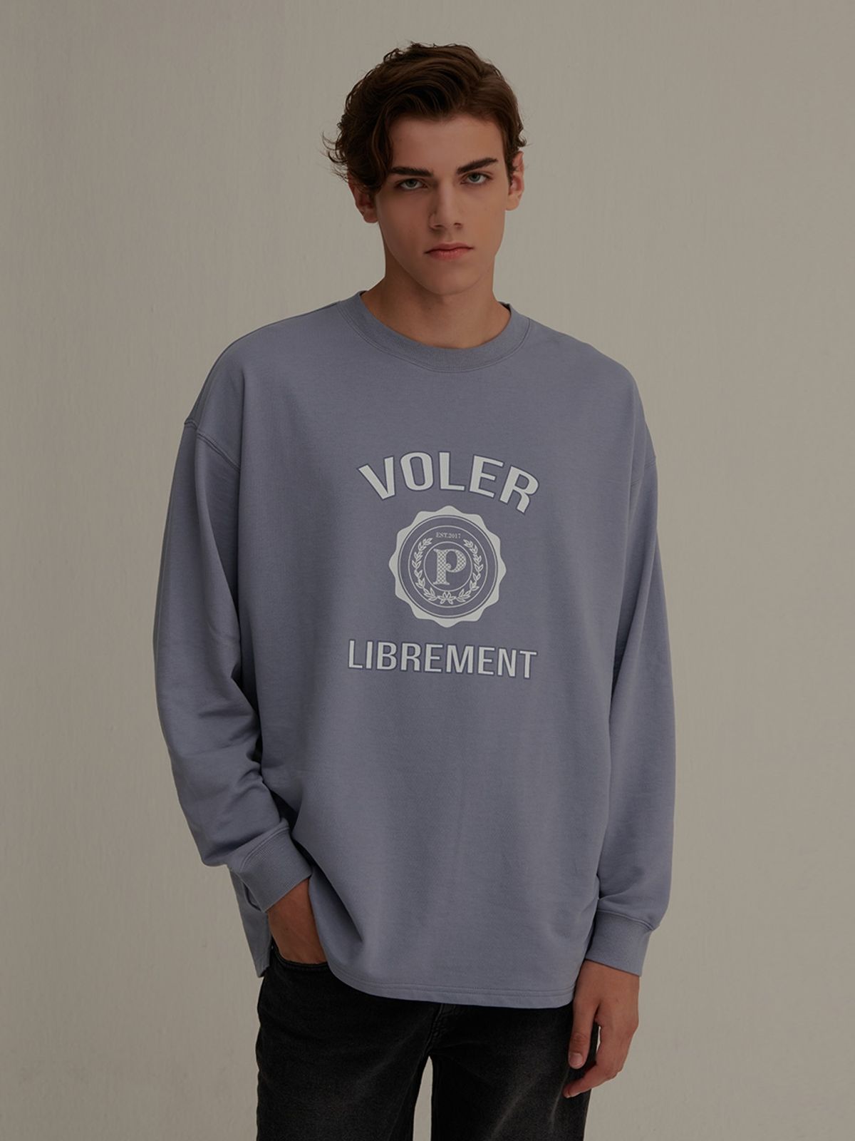 핀블랙(PINBLACK) SIGNATURE LOGO LIGHT MTM T SKY BLUE