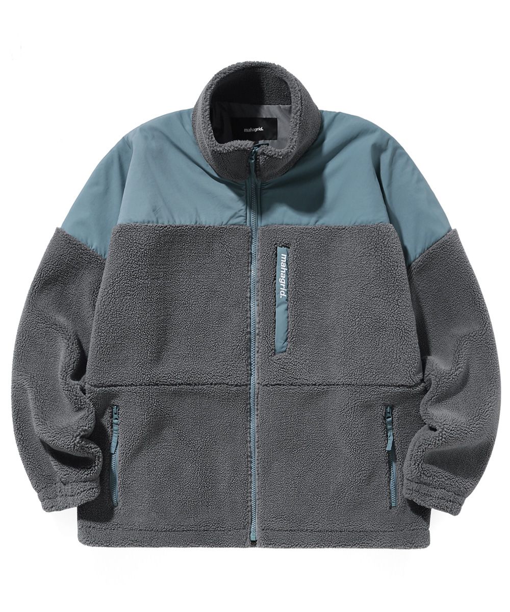 MUSINSA公式 | MAHAGRID BOA FLEECE JACKET GREY(MG2BWMB930A)