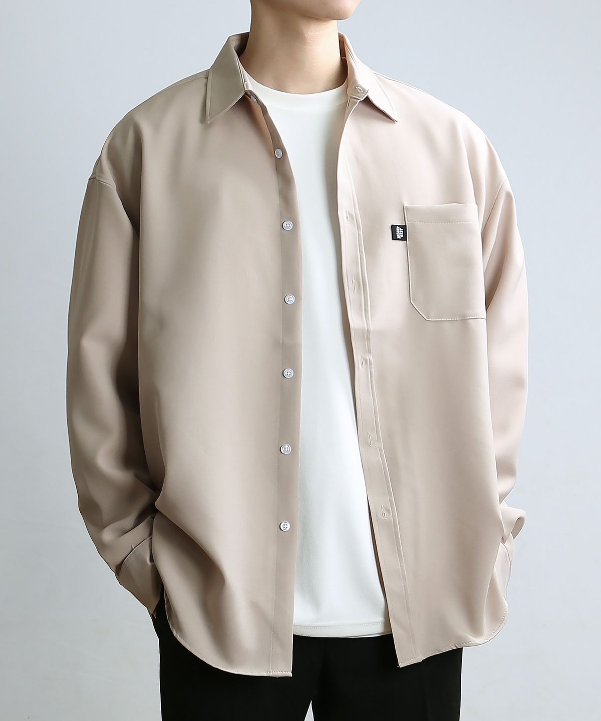 쟈니웨스트(JHONNY WEST) Ponten Over Shirts (Beige)