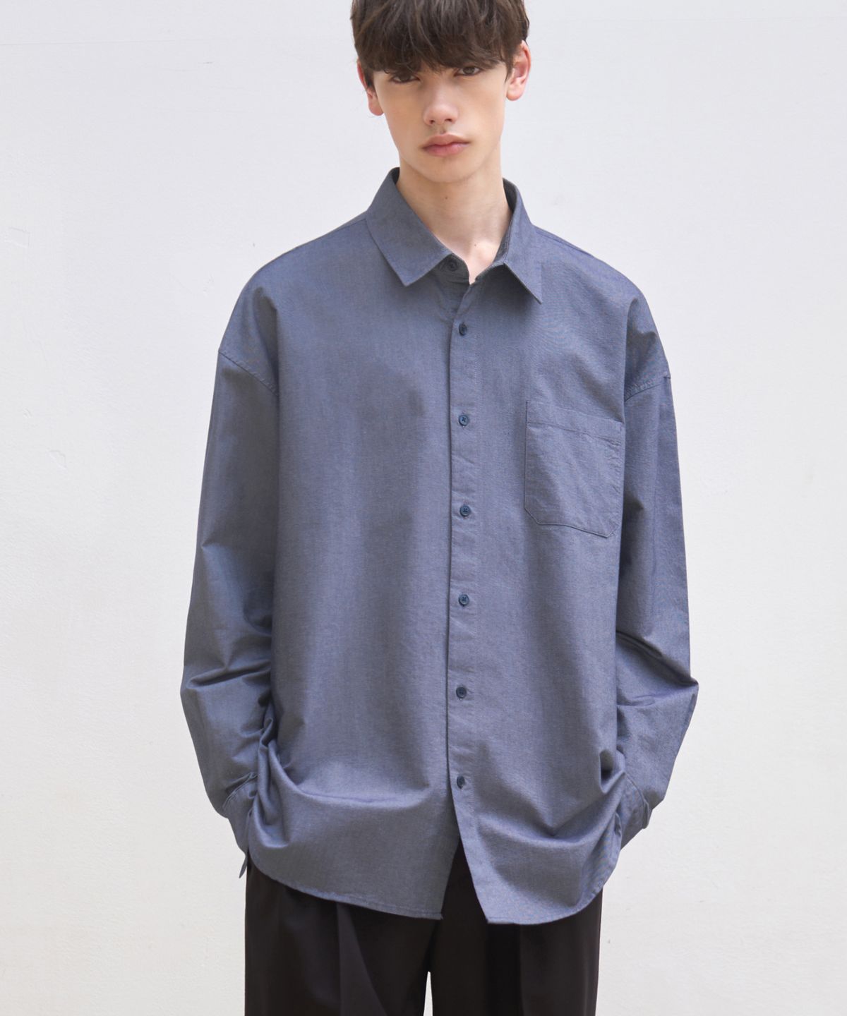 드로우핏(DRAW FIT) 오버핏 옥스퍼드 셔츠 [BLUE]
