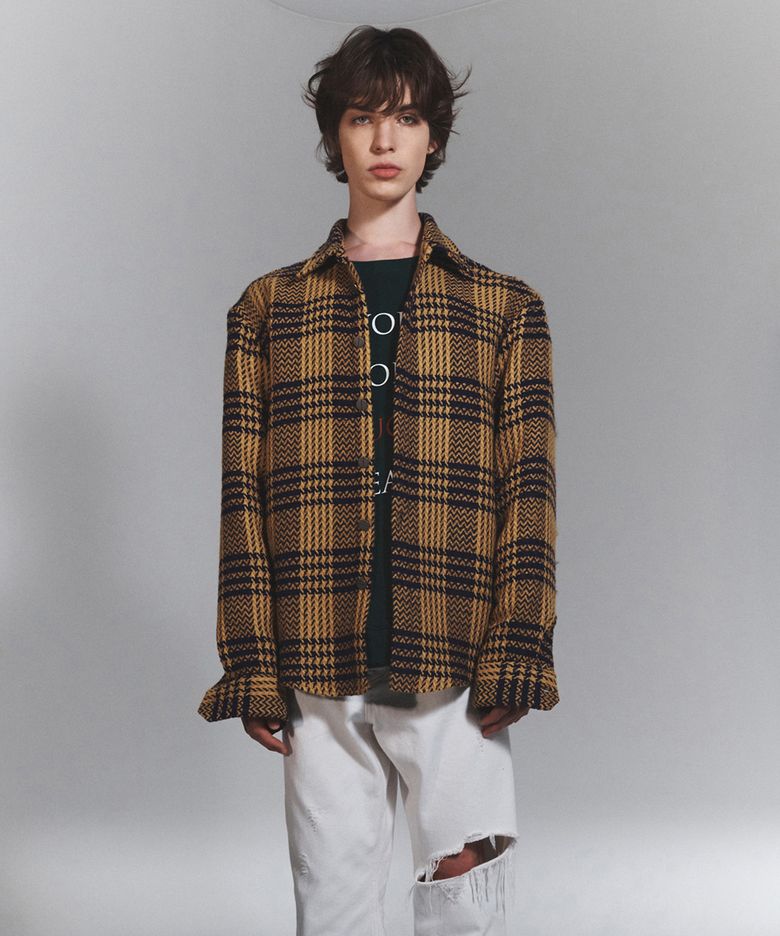 Classic Checked Wool Shirt (YELLOW)