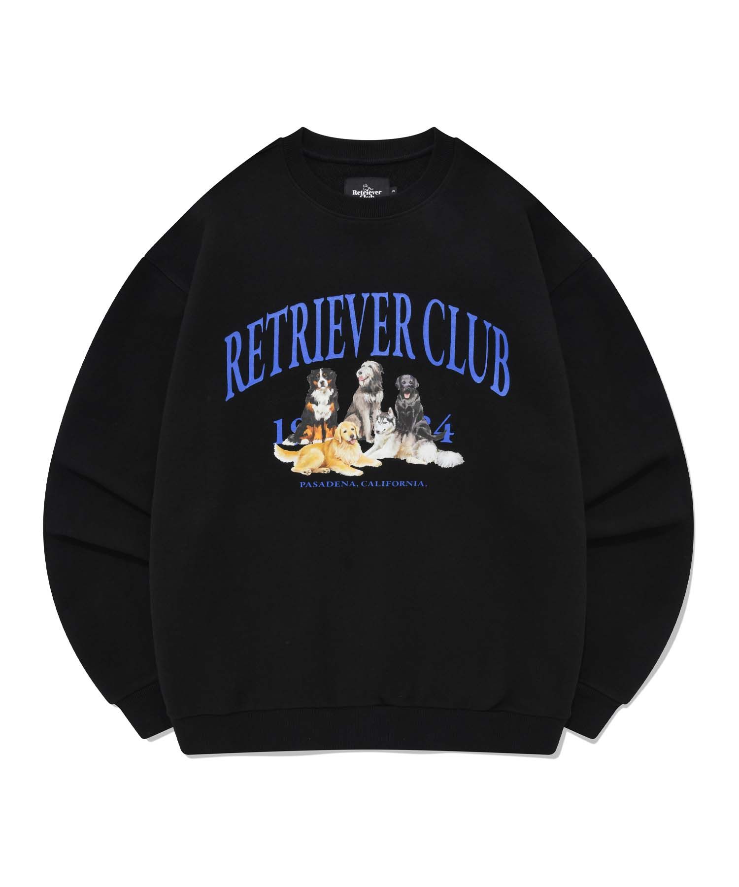 [RETRIEVER CLUB]22FW●UNISEX●RETRIEVER FRIENDS CREWNECK MUSINSA | RETRIEVER CLUB RETRIEVER FRIENDS CREWNECK [BLACK]