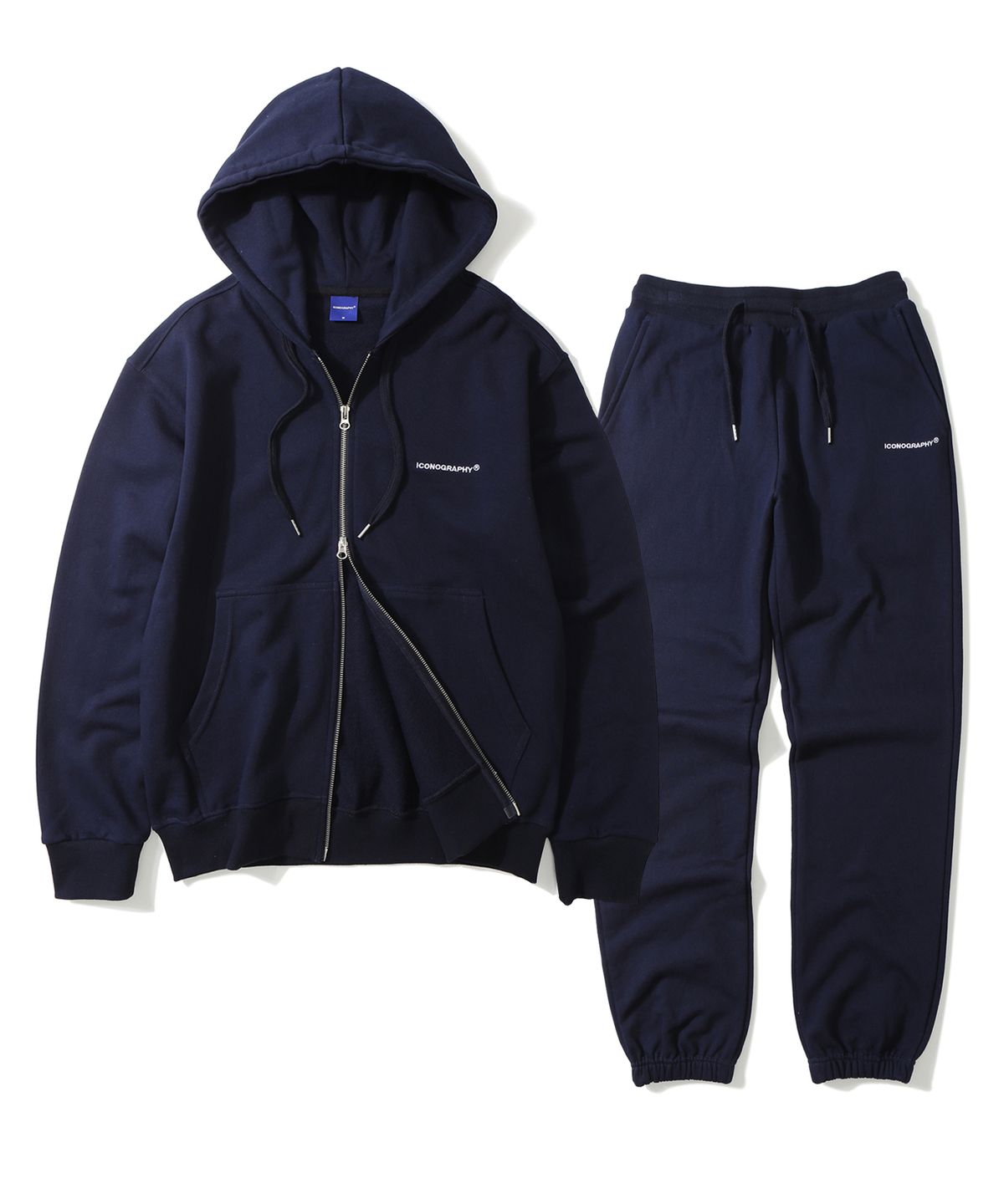 아이코노그라피(ICONOGRAPHY) [SET] Hoodie 2way Zip-up & Training jogger NA