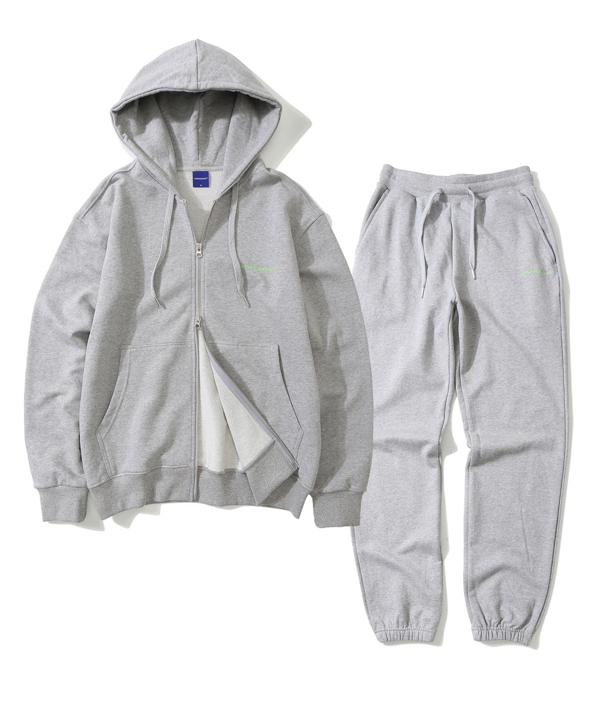아이코노그라피(ICONOGRAPHY) [SET] Hoodie 2way Zip-up & Training jogger GR