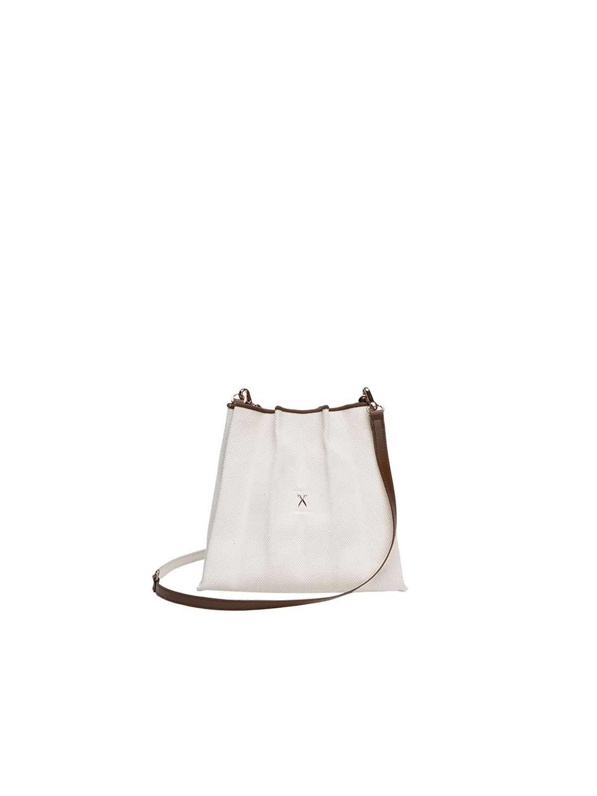 조셉앤스테이시(JOSEPH&STACEY) Lucky Pleats Canvas Cross Mini Ivory_Dark Brick