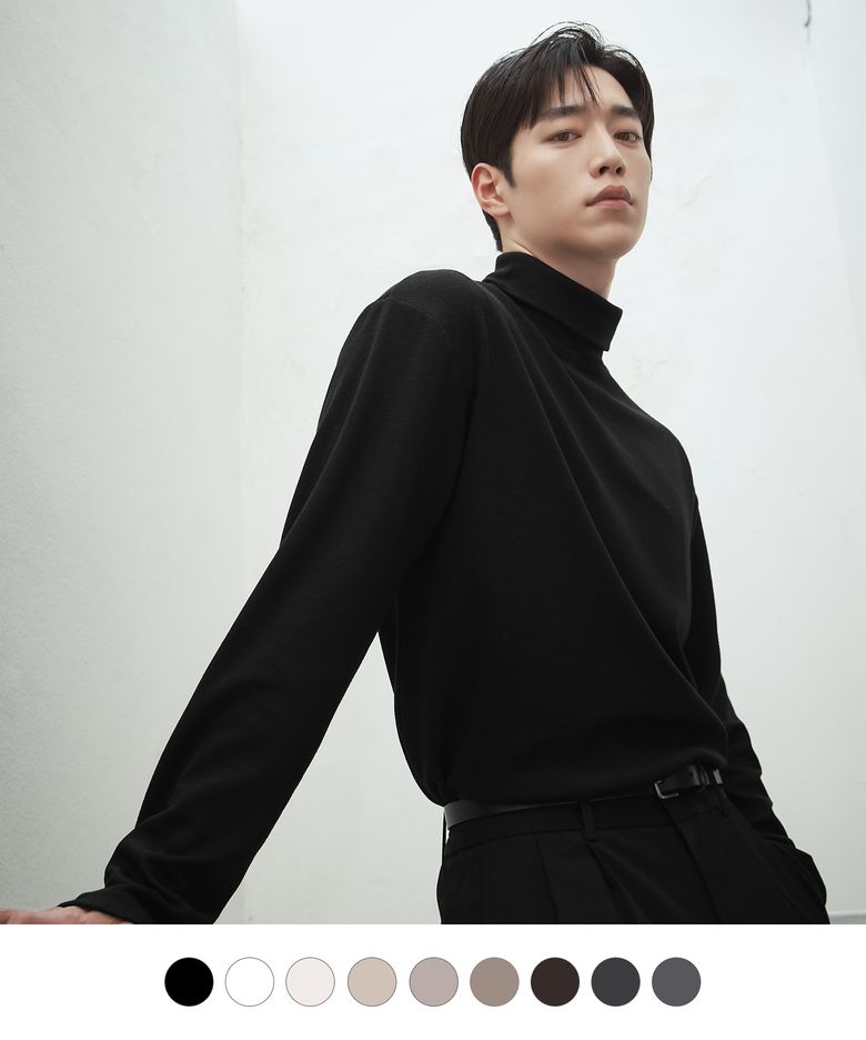 [서강준PICK] 터틀넥 니트 티셔츠 SET