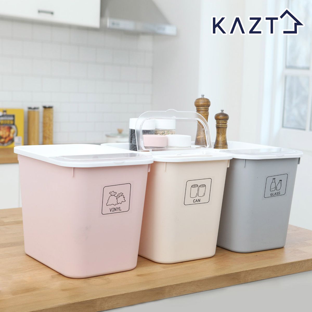 가쯔(KAZT) 마카롱 프리미엄 분리수거함 2종 대형