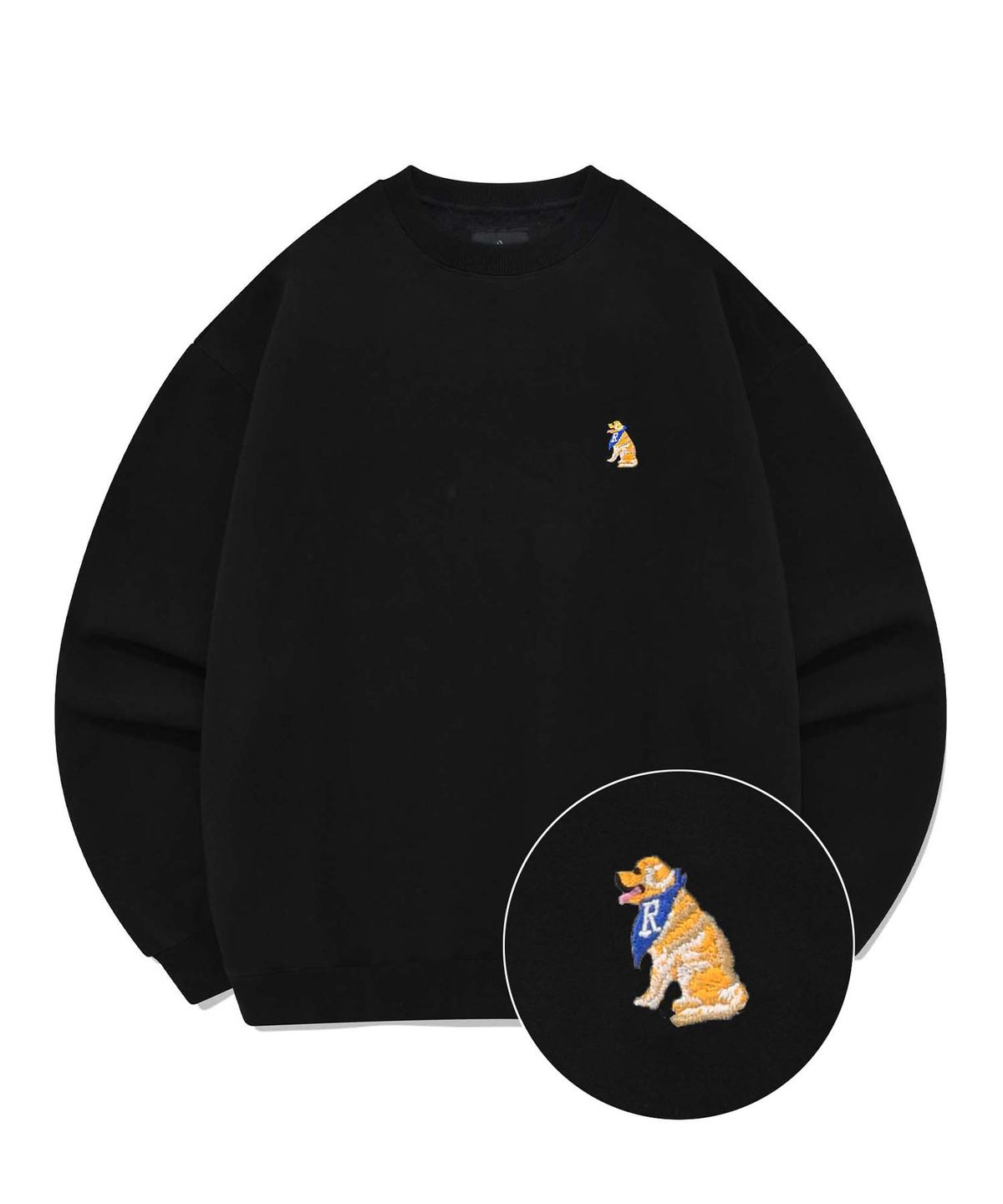 리트리버클럽(RETRIEVER CLUB) SMALL RETRIEVER CREWNECK [BLACK]