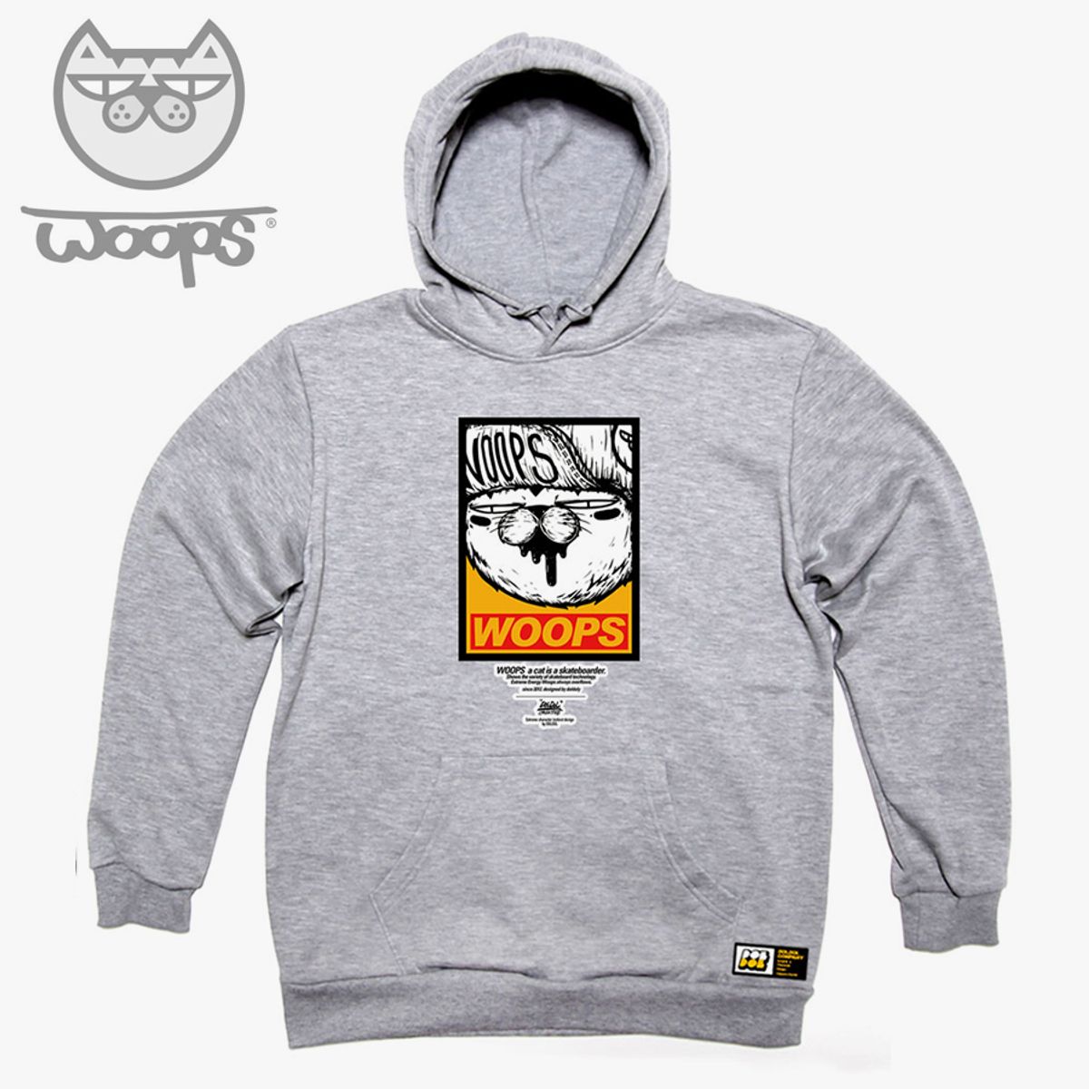 돌돌(DOLDOL) WOOPS_HOODY_82 스케이트보드 고양이 웁스 캐릭터 그래픽 후드티 후디