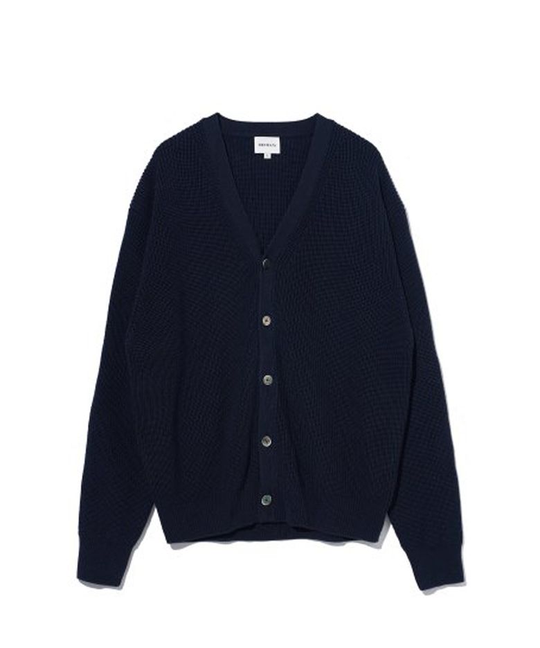 Heavy Cotton Cardigan (Navy)