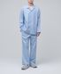 코튼 텐셀 파자마 세트 [스카이블루 스트라이프]