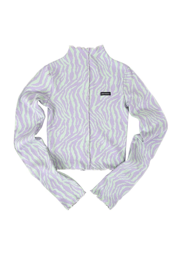 Zebra Half Neck Top