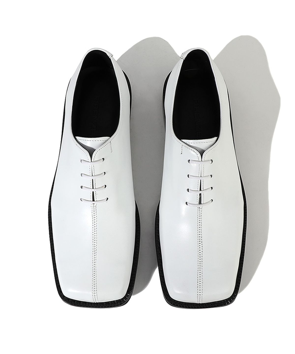 피렌체 아뜨리에(FIRENZE ATELIER) 중앙절개 와이드 스퀘어토 더비슈즈 5700 [CREAM WHITE]