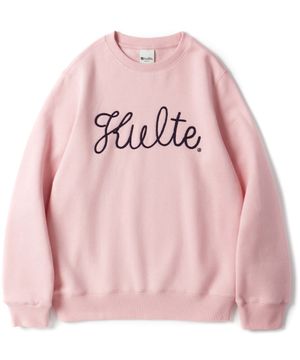 813 스탠다드핏 여성 체인 스웨트 셔츠 맨투맨 핑크