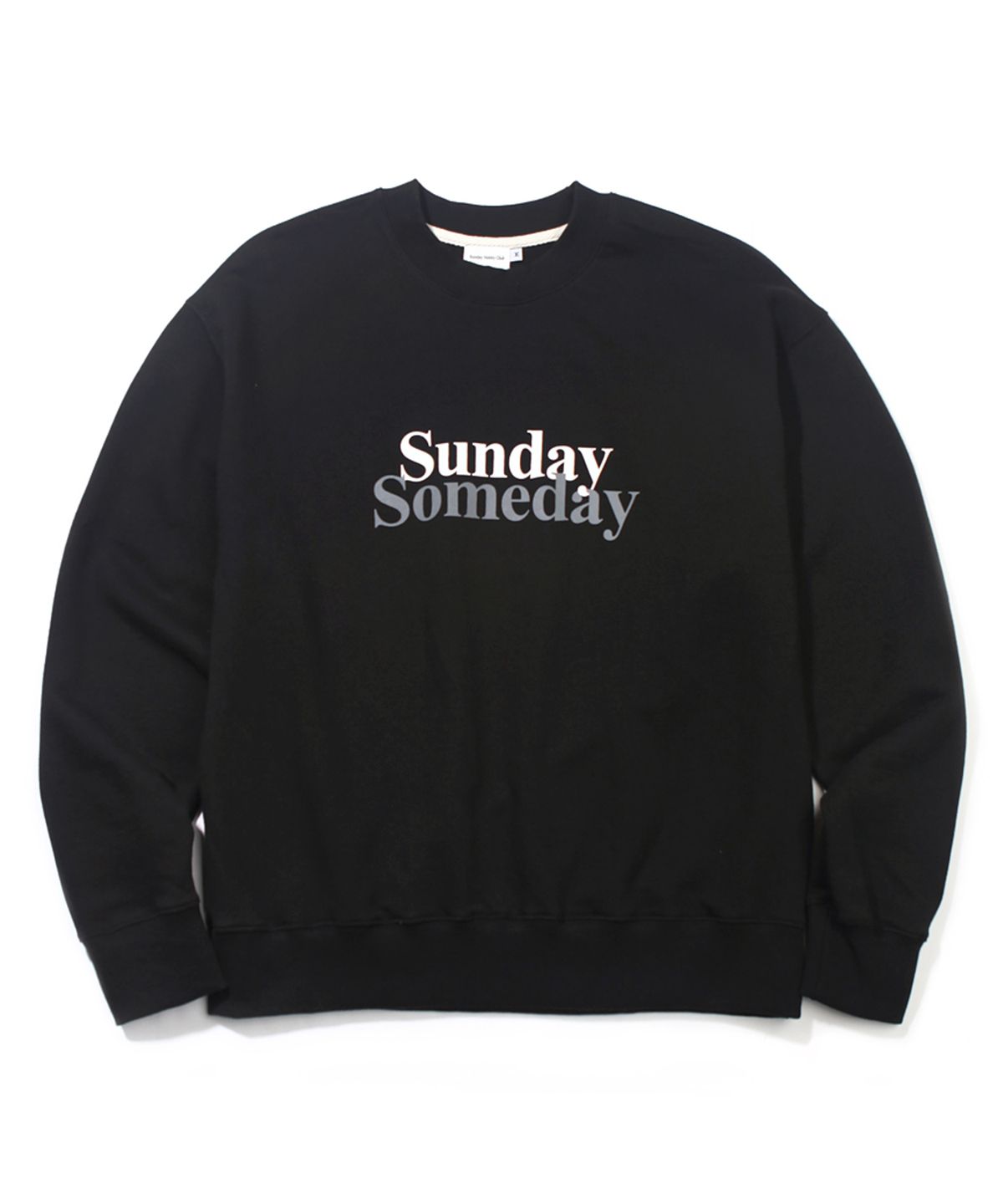 선데이하비클럽(SUNDAY HOBBY CLUB) 선데이 섬데이 스웨트셔츠-블랙