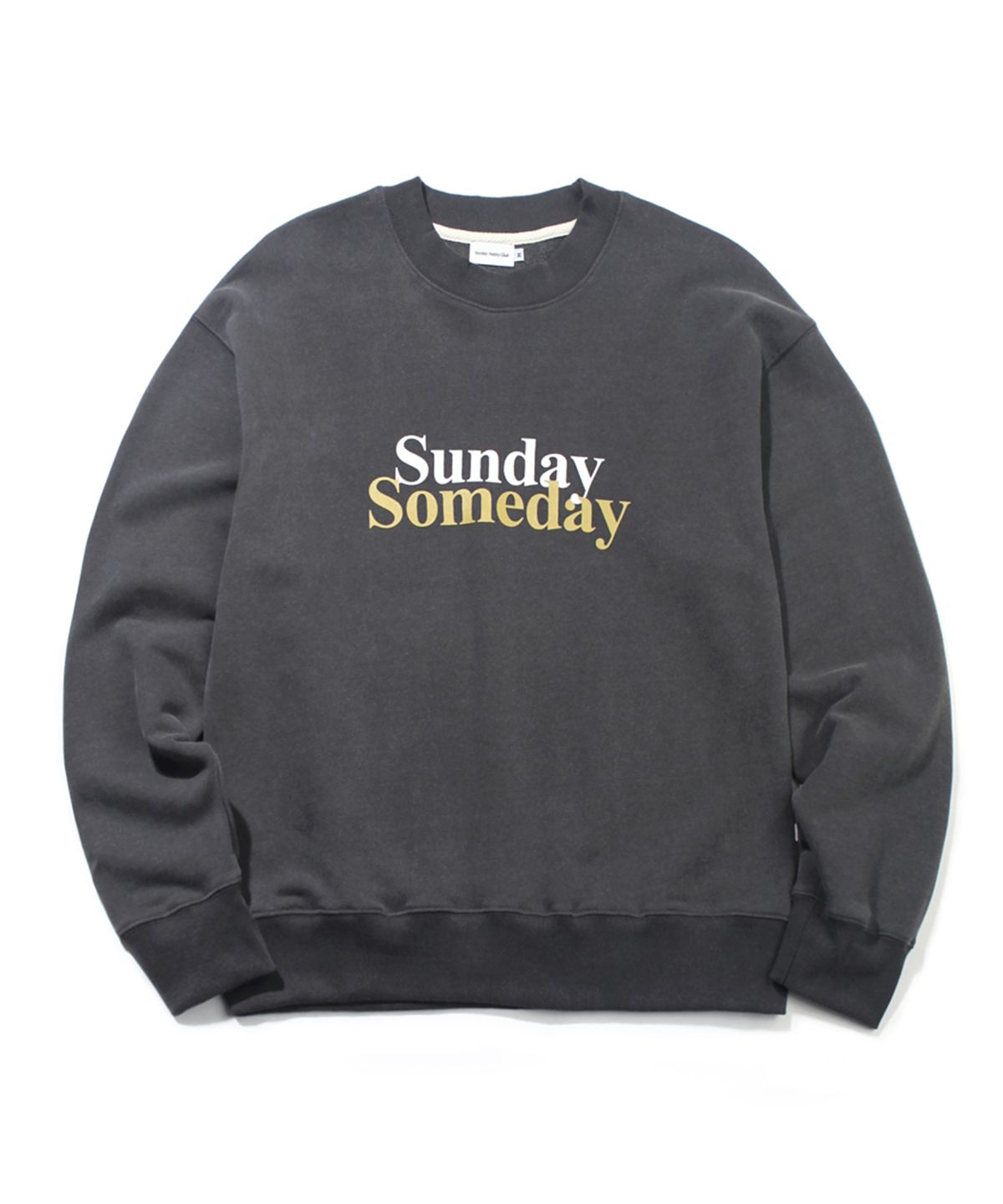 선데이하비클럽(SUNDAY HOBBY CLUB) 선데이 섬데이 스웨트셔츠-피그먼트 블랙