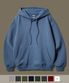 오리지널무지[기모] 루즈핏 후드  블루그레이 OGHD1934