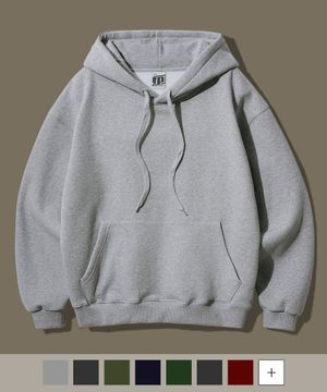 오리지널무지[기모] 루즈핏 후드 그레이 OGHD1934