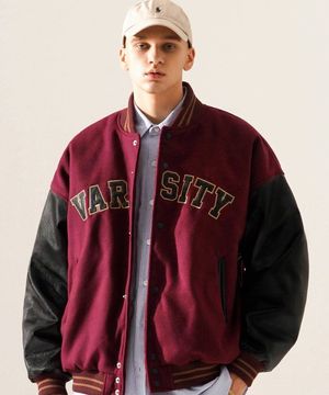 바시티크루 자켓 버건디 STOT3400