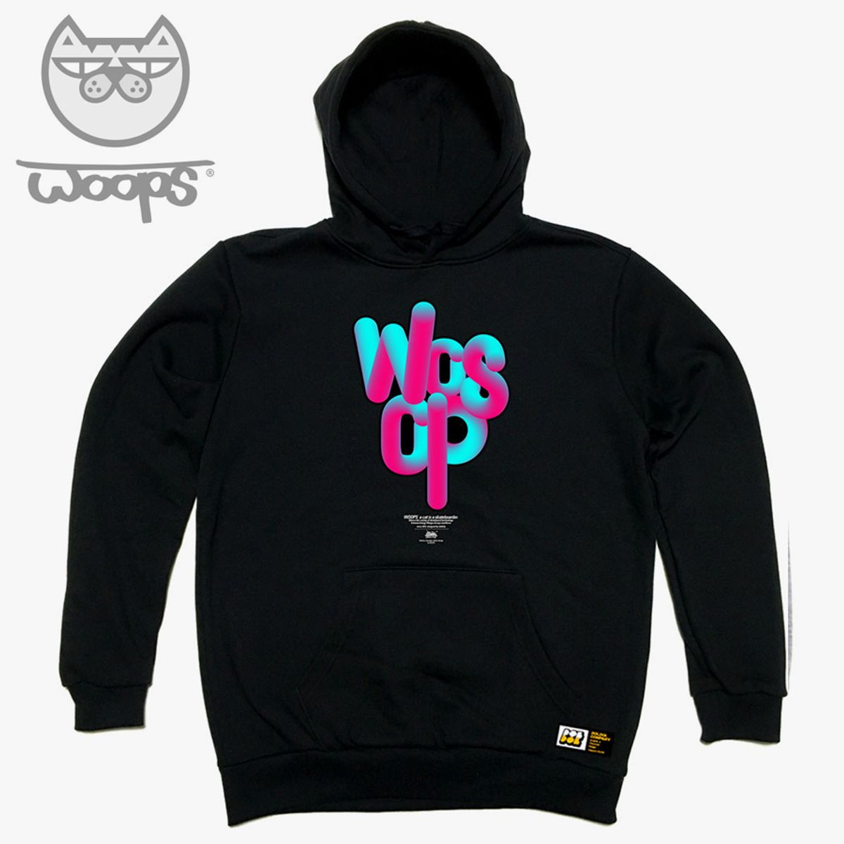 돌돌(DOLDOL) WOOPS_HOODY_78 스케이트보드 고양이 웁스 캐릭터 그래픽 후드티 후디