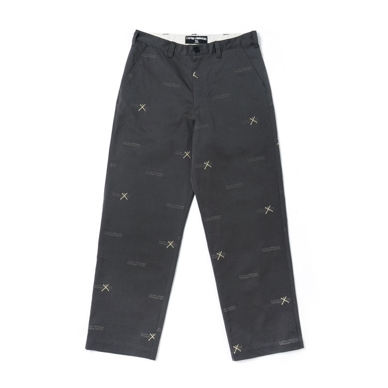 LOGO ALLOVER WORK PANTS - CHARCOAL