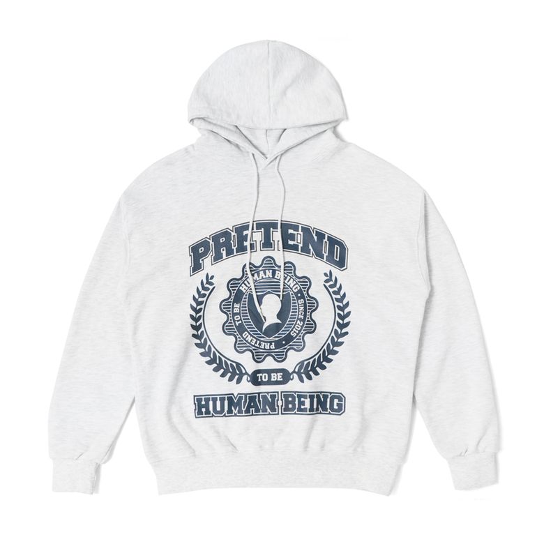 COLLEGE LOGO HOODIE - OATMEAL