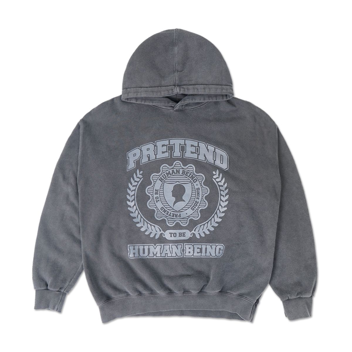 아임낫어휴먼비잉(I AM NOT A HUMAN BEING) COLLEGE LOGO HOODIE - PIGMENT CHARCOAL