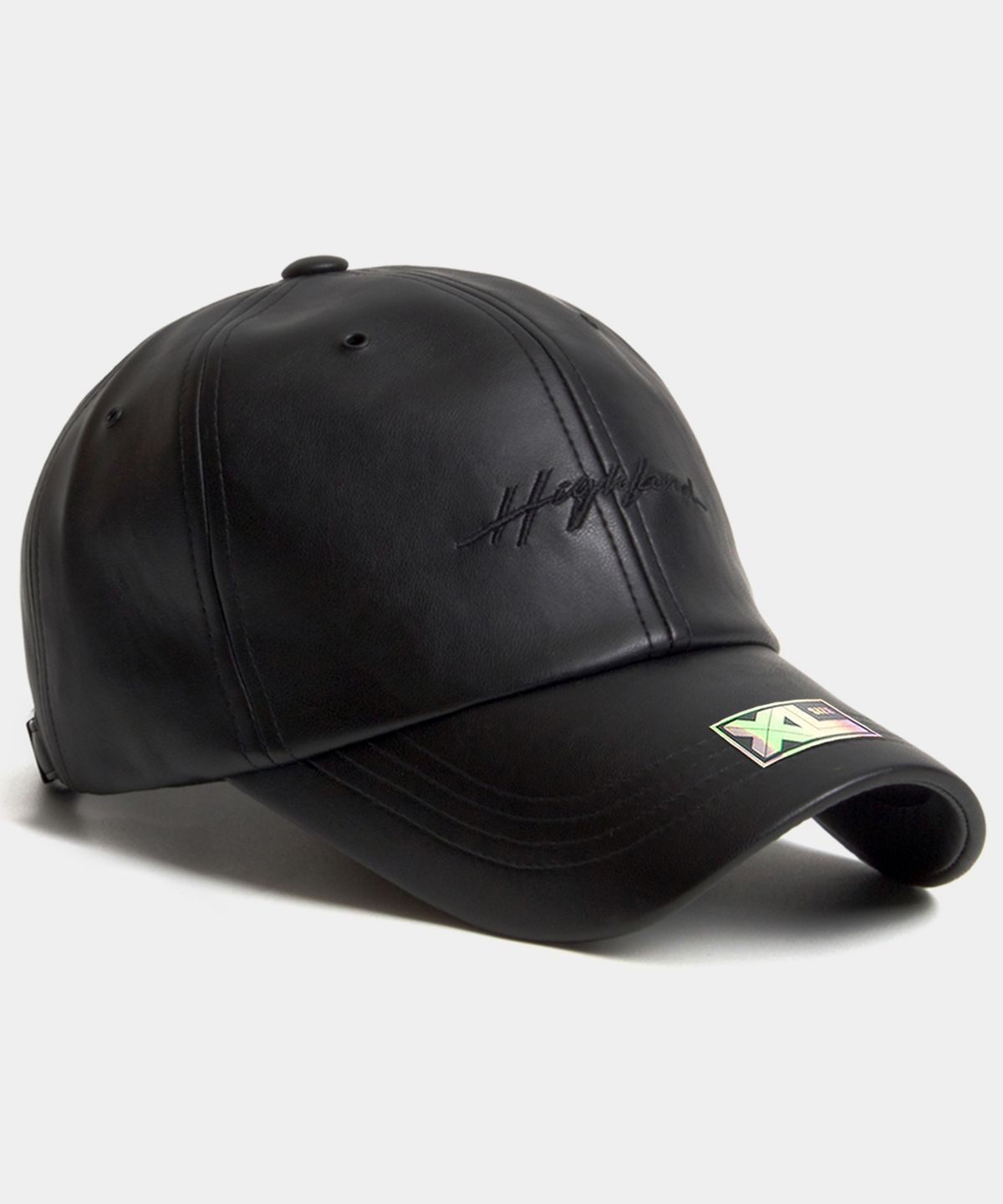 플래토(PLATEAU) 빅사이즈 볼캡 XL LEATHER HIGHLAND CAP BLACK